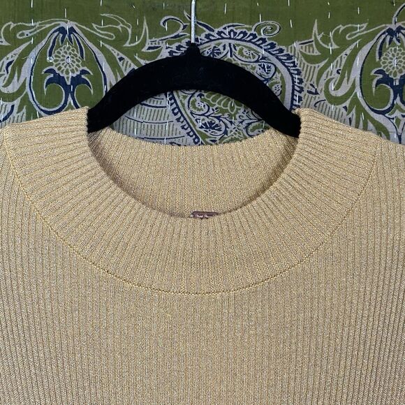 NWT Free People Gold French Girl Mini Sweater Dress Size Extra Large - Picture 12 of 16